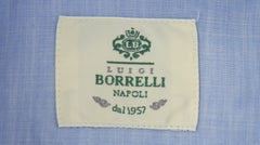 $500 Luigi Borrelli Light Blue Solid Shirt - Slim - (LB81267) - Parent