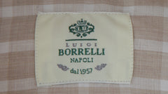 $500 Luigi Borrelli Light Brown Plaid Cotton Shirt - Slim - (LB38269) - Parent