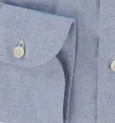 $500 Luigi Borrelli Light Blue Solid Shirt - Slim - (LB12272514) - Parent