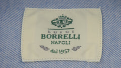 $500 Luigi Borrelli Light Blue Solid Shirt - Slim - (LB12272514) - Parent