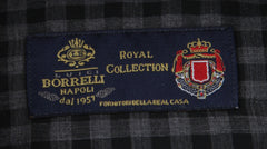 $500 Luigi Borrelli Dark Gray Check Cotton Shirt - Slim - (LB382610) - Parent