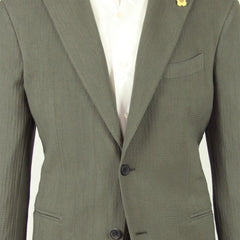 Lardini Olive Green Cotton Solid Sportcoat - (372AV44551TC) - Parent