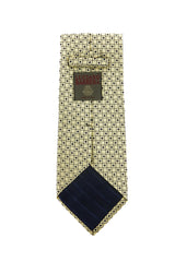 $195 Luciano Barbera Yellow Fancy Silk Tie - x - (LU107261)