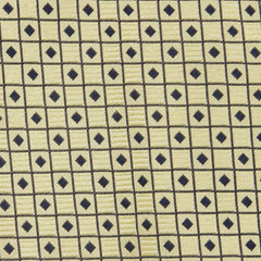 $195 Luciano Barbera Yellow Fancy Silk Tie - x - (LU107261)