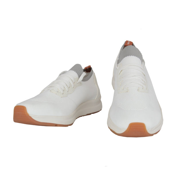 $850 Mandelli White Cotton Slip-On Sneakers - (MM314262) - Parent