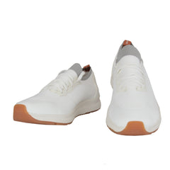 $850 Mandelli White Cotton Slip-On Sneakers - 10/9 - (MM314262)