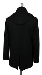 $4475 Mandelli Black Cashmere Blend Solid Coat - (MM10282510) - Parent