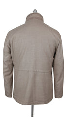 $3750 Mandelli Beige Wool Blend Solid Coat - (MM1113253) - Parent