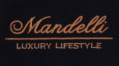 $4400 Mandelli Navy Blue Wool Blend Solid Coat - (MM413242) - Parent