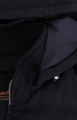 $2700 Mandelli Dark Blue Wool Blend Solid Jacket Vest - (MMV814243) - Parent