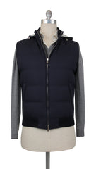 $2700 Mandelli Navy Blue Wool Blend Solid Jacket Vest - (MM86248) - Parent