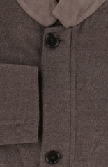 $3525 Mandelli Brown Wool Blend Solid Coat - (MM115243) - Parent