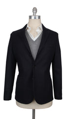 $3650 Mandelli Dark Blue Cashmere Blend Solid Sportcoat - (MM1125253) - Parent