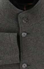 $4525 Mandelli Gray Cashmere Blend Solid Coat - (MM10282513) - Parent