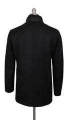 $3300 Mandelli Black Wool Blend Solid Jacket - (MM1028255) - Parent