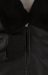 $6775 Mandelli Black Leather Solid Jacket - (MM1016251) - Parent