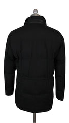 $5100 Mandelli Black Silk Solid Coat - (MM1113252) - Parent