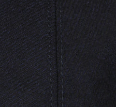 $450 Mandelli Midnight Navy Blue Wool Blend Baseball Cap - (MM38258) - Parent