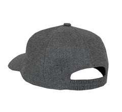 $450 Mandelli Gray Solid Wool Blend Baseball Cap - (MM38259) - Parent