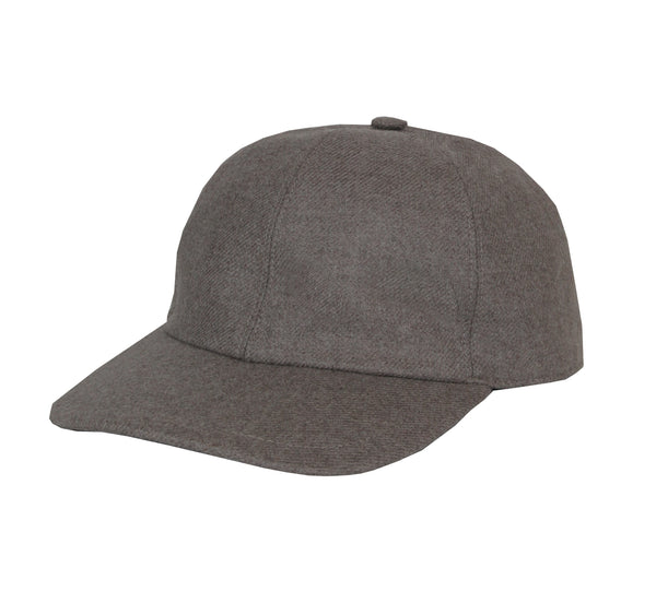 $450 Mandelli Gray Solid Wool Blend Baseball Cap - (MM38257) - Parent