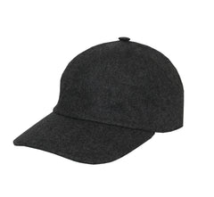 $450 Mandelli Dark Gray Solid Wool Blend Baseball Cap - Large - (MM382510)
