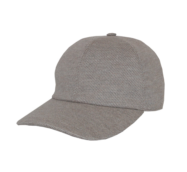 $450 Mandelli Light Brown Solid Wool Blend Baseball Cap - (MM38251) - Parent