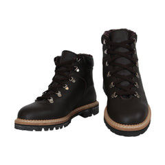 $1000 Mandelli Dark Brown Leather Plain Toe Boots - 9/8 - (MM314265)