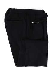 $1400 Mandelli Dark Blue Solid Cashmere Blend Pants - Slim - (MM43241) - Parent
