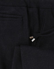 $1300 Mandelli Dark Blue Solid Cashmere Blend Pants - Slim - (MM43249) - Parent