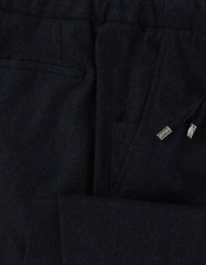 $875 Mandelli Dark Blue Solid Wool Pants - Slim - (MM620241) - Parent