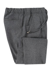 $450 Mandelli Gray Solid Wool Pants - Slim - 34/50 - (MM43248)