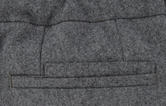 $450 Mandelli Gray Solid Wool Pants - Slim - (MM43248) - Parent