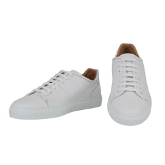 $850 Mandelli White Deer Skin Sneakers - (MM814244) - Parent