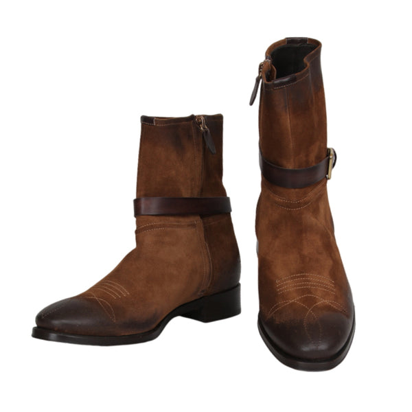 $925 Max Verre Brown Suede Boots - (JL592652) - Parent