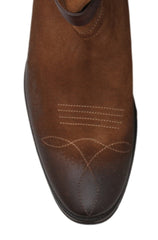 $925 Max Verre Brown Suede Boots - (JL592652) - Parent