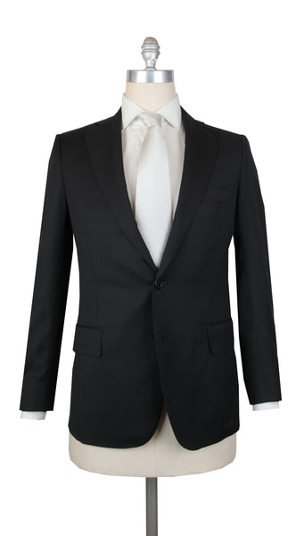 Principe d'Eleganza Black Wool Solid Suit - (PE1010232) - Parent