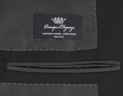 Principe d'Eleganza Black Wool Solid Suit - (PE1010232) - Parent
