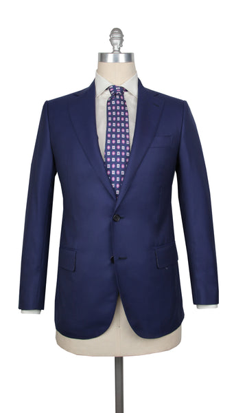 Principe d'Eleganza Blue Wool Solid Suit - (PE1010231) - Parent