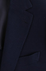 $3000 Principe d'Eleganza Navy Blue Cotton Solid Sportcoat - (PE521251) - Parent