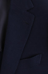 $3000 Principe d'Eleganza Navy Blue Cotton Solid Sportcoat - (PE521251) - Parent