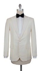 Principe d'Eleganza Cream Wool Solid Tuxedo Jacket - 36/46 - (PE1228231)