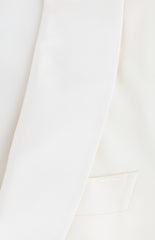 Principe d'Eleganza Cream Wool Solid Tuxedo Jacket - (PE1228232) - Parent