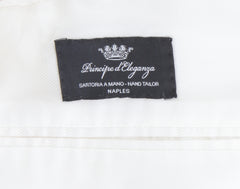 Principe d'Eleganza Cream Wool Solid Tuxedo Jacket - (PE1228232) - Parent