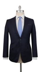 $4800 Principe d'Eleganza Navy Blue Wool Solid Suit - 46/56 - (PE319241)