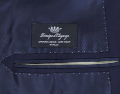 $4800 Principe d'Eleganza Navy Blue Wool Solid Suit - (PE319241) - Parent