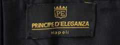 $1200 Principe d'Eleganza Black Solid Wool Tuxedo Pants - Slim - (PE417241) - Parent