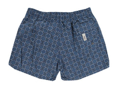 $300 Roda Dark Blue Fancy Swim Shorts - Slim - (RD529241) - Parent