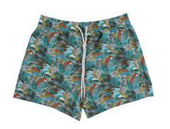 $300 Roda Green Floral Swim Shorts - Slim - X Large - (RD529247)