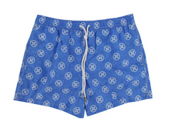 $300 Roda Blue Fancy Swim Shorts - Slim - XX Large - (RD529243)