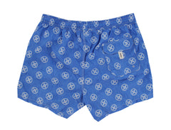 $300 Roda Blue Fancy Swim Shorts - Slim - (RD529243) - Parent